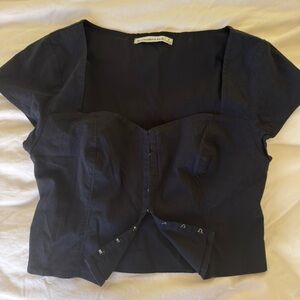 Abercrombie & Fitch Black Corset Crop Top size S